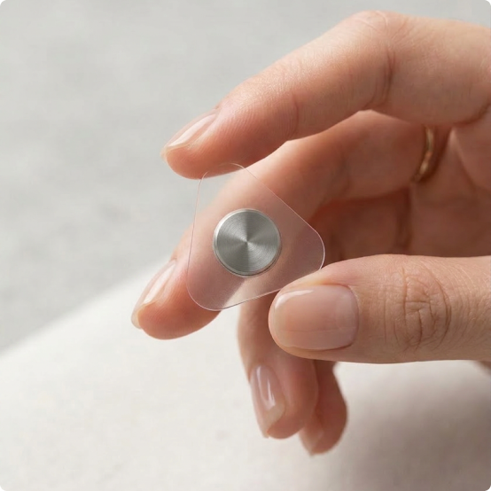 m.2 sensor held between fingers.